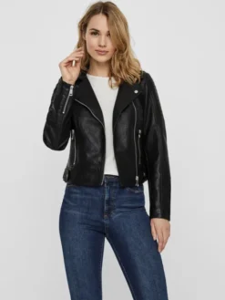 Vero Moda Kurtka z imitacji skóry Kerri 10228728 Czarny Regular Fit