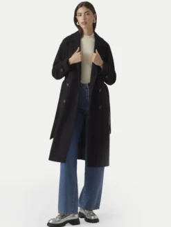 Vero Moda Płaszcz przejściowy Fortuneaya 10289870 Czarny Regular Fit