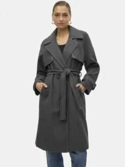 Vero Moda Płaszcz przejściowy Pop Miley 10319995 Szary Regular Fit