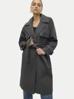 Vero Moda Płaszcz przejściowy Pop Miley 10319995 Szary Regular Fit