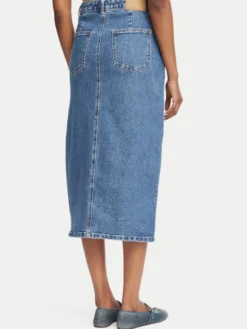 Vero Moda Spódnica jeansowa Veri 10295731 Niebieski Regular Fit
