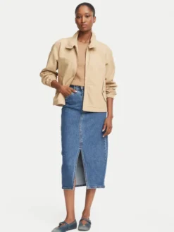 Vero Moda Spódnica jeansowa Veri 10295731 Niebieski Regular Fit
