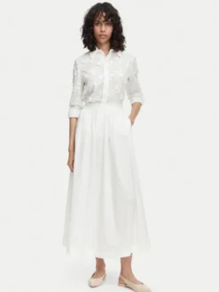 Vero Moda Spódnica maxi Friba 10346845 Biały Regular Fit