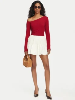 Vero Moda Spódnica mini Sofia 10350924 Biały Regular Fit