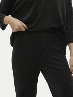 Vero Moda Spodnie dzianinowe Kanva 10296871 Czarny Regular Fit