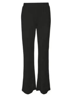 Vero Moda Spodnie dzianinowe Kanva 10296871 Czarny Regular Fit