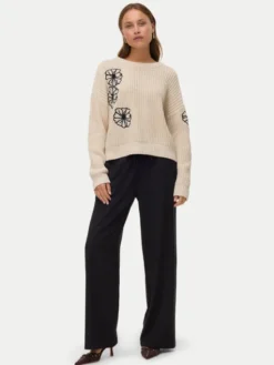 Vero Moda Spodnie materiałowe Milly 10331924 Czarny Wide Leg