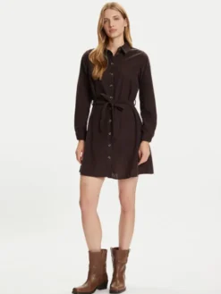 Vero Moda Sukienka koszulowa Elly 10334288 Brązowy Regular Fit