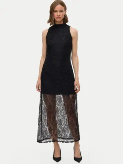 Vero Moda Sukienka wieczorowa Manja 10335406 Czarny Regular Fit