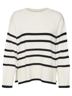 Vero Moda Sweter 10278319 Beżowy Regular Fit
