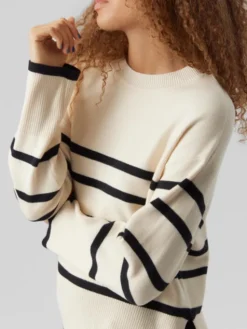 Vero Moda Sweter 10278319 Beżowy Regular Fit