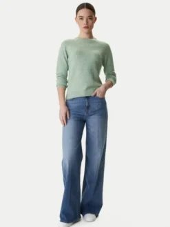 Vero Moda Sweter Doffy 10201022 Zielony Regular Fit