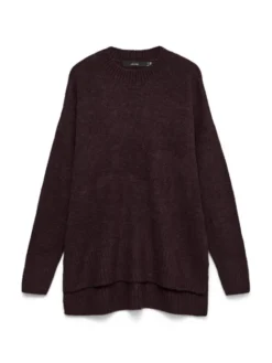 Vero Moda Sweter 10269229 Fioletowy Loose Fit