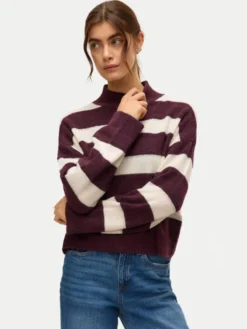 Vero Moda Sweter Inez 10331538 Fioletowy Regular Fit