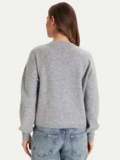 Vero Moda Sweter Ivory 10342072 Szary Regular Fit