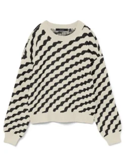 Vero Moda Sweter Lara 10310862 Beżowy Regular Fit