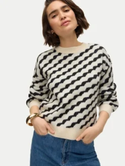 Vero Moda Sweter Lara 10310862 Beżowy Regular Fit