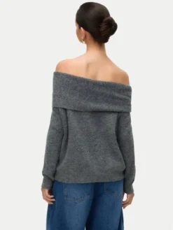 Vero Moda Sweter Lovely 10336698 Szary Regular Fit