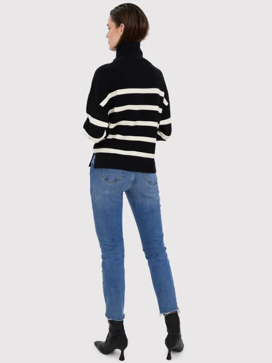 Vero Moda Sweter Saba 10269246 Czarny Regular Fit