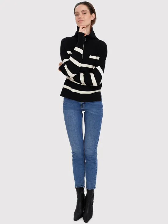 Vero Moda Sweter Saba 10269246 Czarny Regular Fit