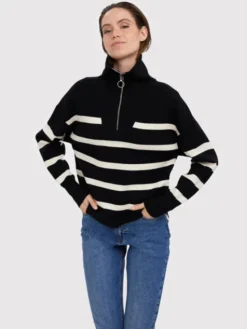 Vero Moda Sweter Saba 10269246 Czarny Regular Fit