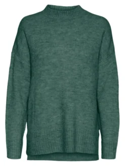Vero Moda Sweter 10269229 Zielony Regular Fit