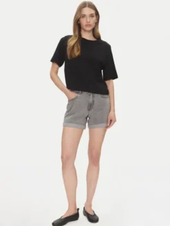 Vero Moda Szorty jeansowe Zuri 10279493 Szary Regular Fit