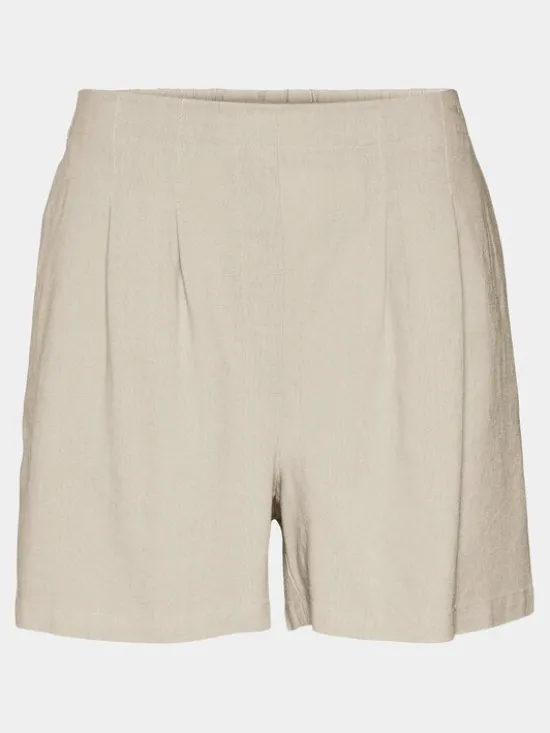 Vero Moda Szorty materiałowe Jesmilo 10279694 Beżowy Regular Fit