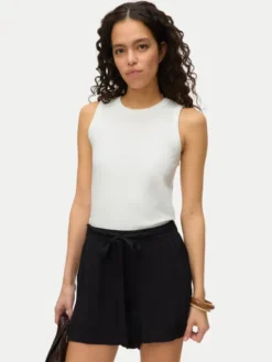Vero Moda Szorty materiałowe Menny 10323630 Czarny Regular Fit