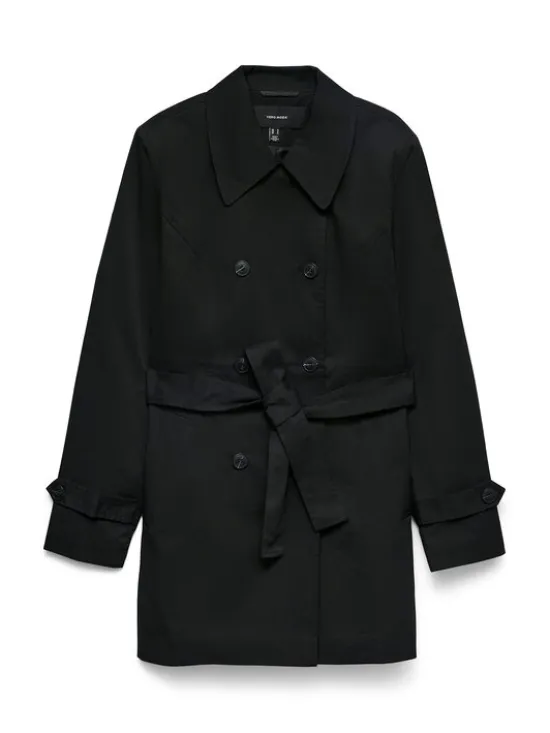 Vero Moda Trencz Chelsea 10329343 Czarny Regular Fit