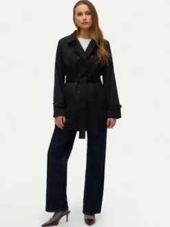 Vero Moda Trencz Chelsea 10329343 Czarny Regular Fit