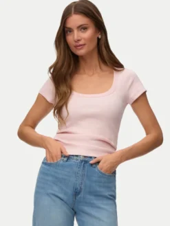 Vero Moda T-Shirt Chloe 10344953 Różowy Regular Fit