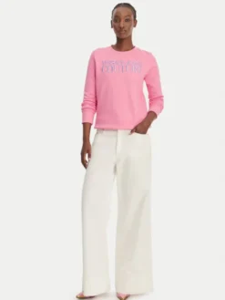 Versace Jeans Couture Bluza 80HAIT01 CF01T Różowy Regular Fit