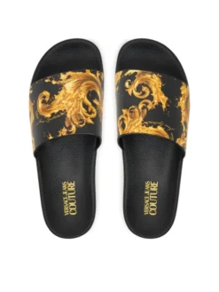 Versace Jeans Couture Klapki 80YA3SQ4 ZS365 G89 Czarny