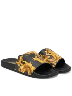 Versace Jeans Couture Klapki 80YA3SQ4 ZS365 G89 Czarny