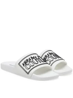 Versace Jeans Couture Klapki 78YA3SQ3 Biały