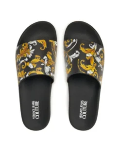 Versace Jeans Couture Klapki 78YA3SQ4 Czarny
