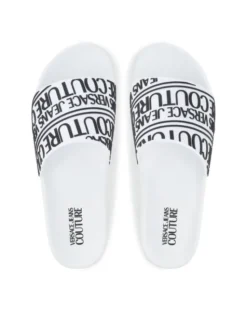 Versace Jeans Couture Klapki 79YA3SQ1 71352 003 Biały