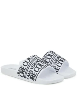 Versace Jeans Couture Klapki 79YA3SQ1 71352 003 Biały