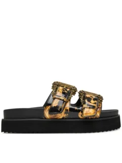 Versace Jeans Couture Klapki 80VA3SM1 ZS366 G89 Czarny