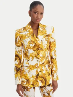Versace Jeans Couture Marynarka 80HAQ702 NS756 Biały Slim Fit