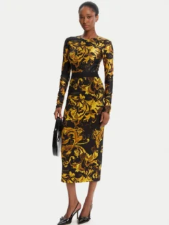 Versace Jeans Couture Spódnica ołówkowa 79HAE806 JS500 Czarny Slim Fit