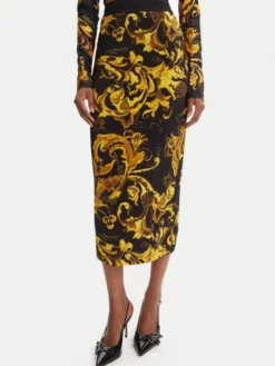 Versace Jeans Couture Spódnica ołówkowa 79HAE806 JS500 Czarny Slim Fit
