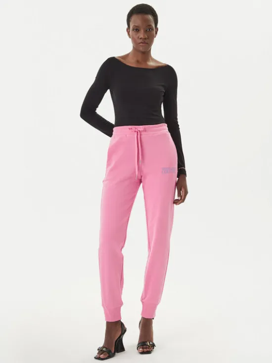 Versace Jeans Couture Spodnie dresowe 80HAAT01 CF01T Różowy Regular Fit