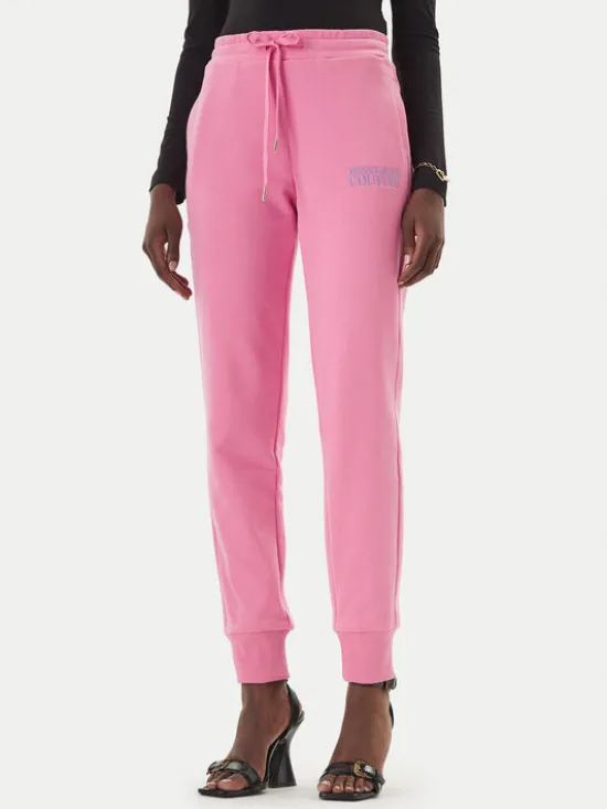 Versace Jeans Couture Spodnie dresowe 80HAAT01 CF01T Różowy Regular Fit
