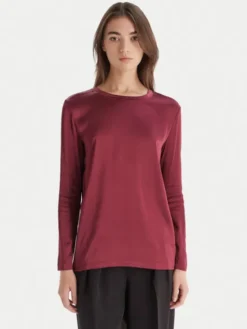 ViCOLO Bluzka TF0244 Bordowy Regular Fit