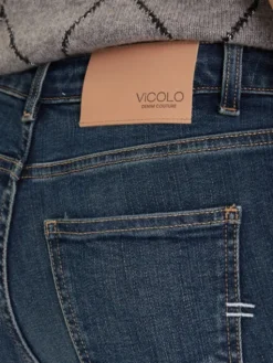 ViCOLO Jeansy DF5102 Niebieski Bootcut Fit