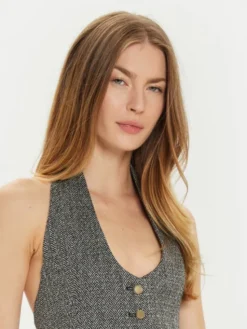 ViCOLO Kamizelka TS0510 Szary Regular Fit