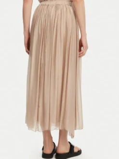 ViCOLO Spódnica midi TD0022 Beżowy Regular Fit