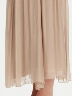 ViCOLO Spódnica midi TD0022 Beżowy Regular Fit
